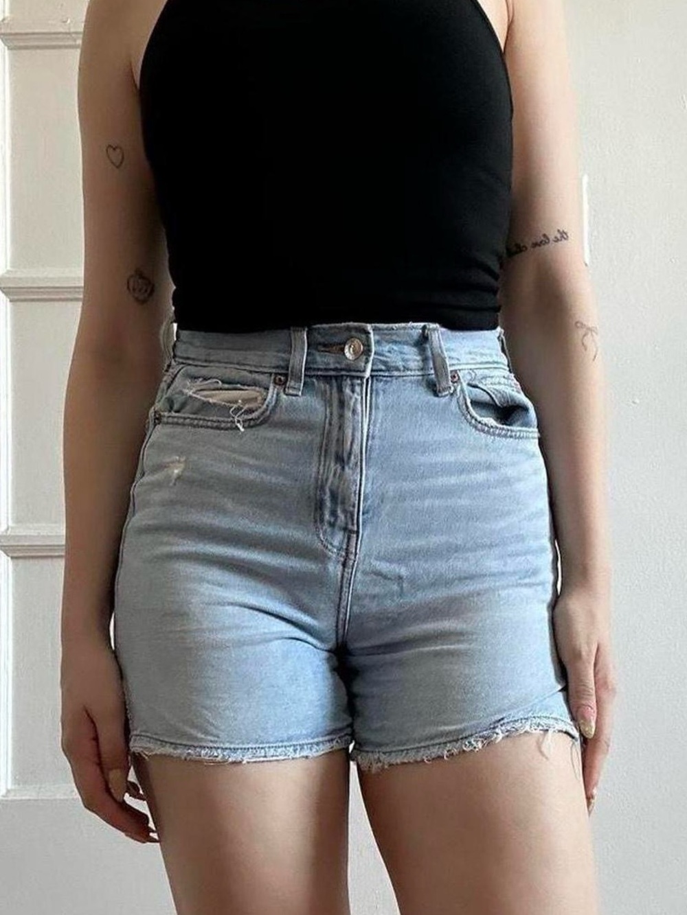 Size 0 blue american eagle ‘highest rise baggy’ shorts